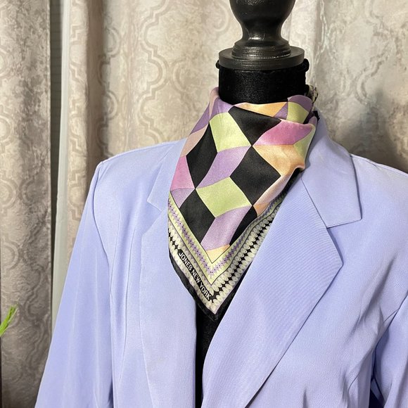 Designer, Vintage Jones New York Silk Scarf - Picture 5 of 8